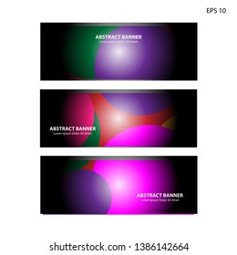 Abstract colorful circles background. Colorful smooth banner template - Vector