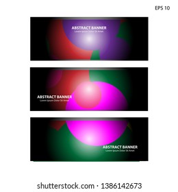 Abstract colorful circles background. Colorful smooth banner template - Vector