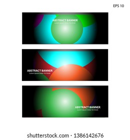 Abstract colorful circles background. Colorful smooth banner template - Vector