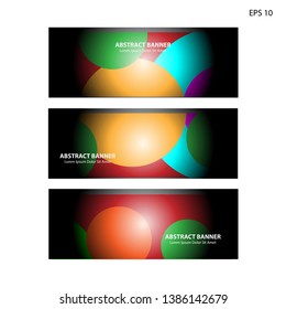 Abstract colorful circles background. Colorful smooth banner template - Vector