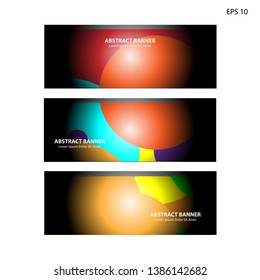 Abstract colorful circles background. Colorful smooth banner template - Vector