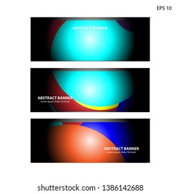 Abstract colorful circles background. Colorful smooth banner template - Vector