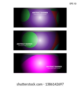 Abstract colorful circles background. Colorful smooth banner template - Vector