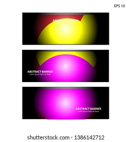 Abstract colorful circles background. Colorful smooth banner template - Vector