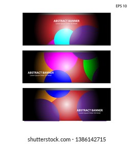 Abstract colorful circles background. Colorful smooth banner template - Vector
