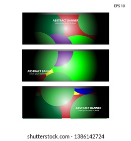 Abstract colorful circles background. Colorful smooth banner template - Vector