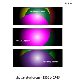 Abstract colorful circles background. Colorful smooth banner template - Vector