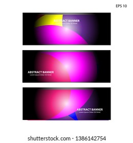 Abstract colorful circles background. Colorful smooth banner template - Vector