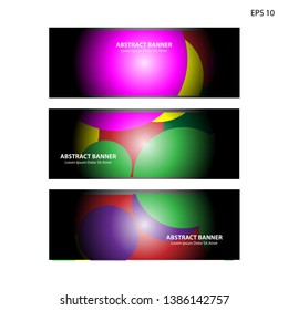 Abstract colorful circles background. Colorful smooth banner template - Vector