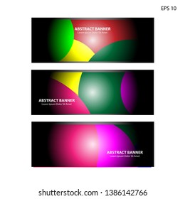 Abstract colorful circles background. Colorful smooth banner template - Vector