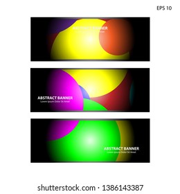 Abstract colorful circles background. Colorful smooth banner template - Vector