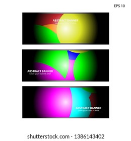 Abstract colorful circles background. Colorful smooth banner template - Vector