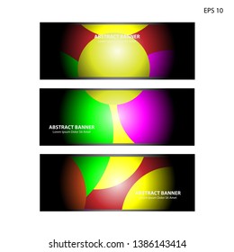 Abstract colorful circles background. Colorful smooth banner template - Vector