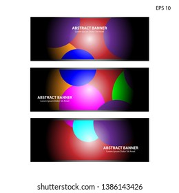 Abstract colorful circles background. Colorful smooth banner template - Vector