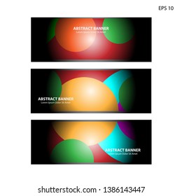 Abstract colorful circles background. Colorful smooth banner template - Vector