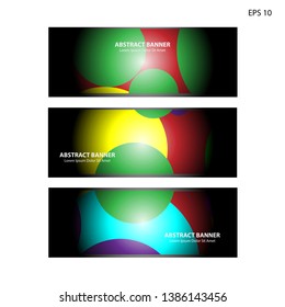 Abstract colorful circles background. Colorful smooth banner template - Vector