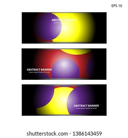 Abstract colorful circles background. Colorful smooth banner template - Vector