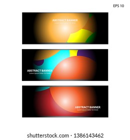 Abstract colorful circles background. Colorful smooth banner template - Vector