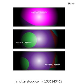Abstract colorful circles background. Colorful smooth banner template - Vector