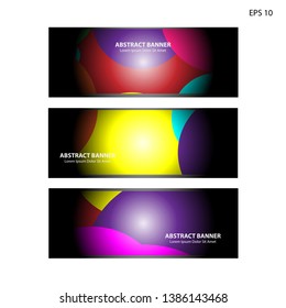Abstract colorful circles background. Colorful smooth banner template - Vector