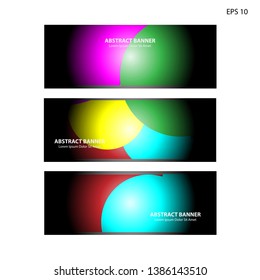 Abstract colorful circles background. Colorful smooth banner template - Vector