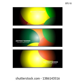 Abstract colorful circles background. Colorful smooth banner template - Vector