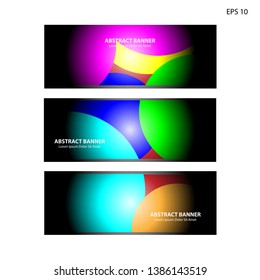 Abstract colorful circles background. Colorful smooth banner template - Vector