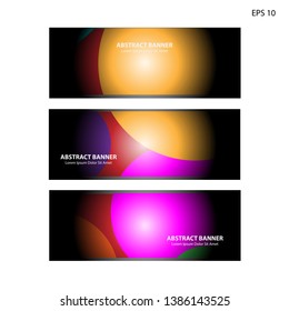 Abstract colorful circles background. Colorful smooth banner template - Vector