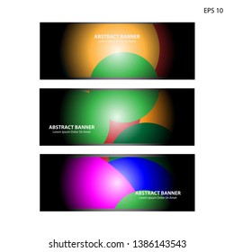 Abstract colorful circles background. Colorful smooth banner template - Vector