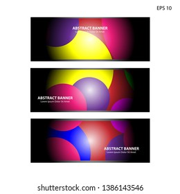 Abstract colorful circles background. Colorful smooth banner template - Vector