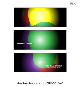 Abstract colorful circles background. Colorful smooth banner template - Vector