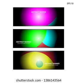 Abstract colorful circles background. Colorful smooth banner template - Vector