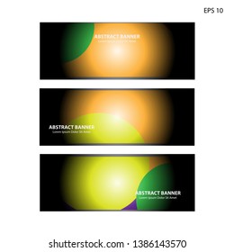 Abstract colorful circles background. Colorful smooth banner template - Vector