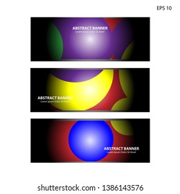 Abstract colorful circles background. Colorful smooth banner template - Vector