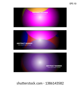 Abstract colorful circles background. Colorful smooth banner template - Vector