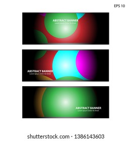Abstract colorful circles background. Colorful smooth banner template - Vector