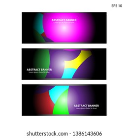 Abstract colorful circles background. Colorful smooth banner template - Vector