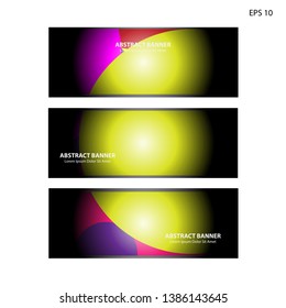 Abstract colorful circles background. Colorful smooth banner template - Vector