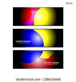 Abstract colorful circles background. Colorful smooth banner template - Vector