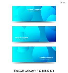 Abstract colorful circles background. Colorful smooth banner template - Vector
