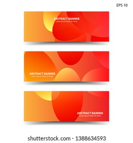 Abstract colorful circles background. Colorful smooth banner template - Vector
