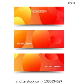 Abstract colorful circles background. Colorful smooth banner template - Vector

