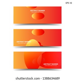 Abstract colorful circles background. Colorful smooth banner template - Vector
