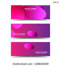 Abstract colorful circles background. Colorful smooth banner template - Vector
