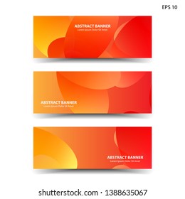 Abstract colorful circles background. Colorful smooth banner template - Vector
