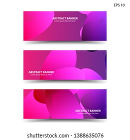 Abstract colorful circles background. Colorful smooth banner template - Vector
