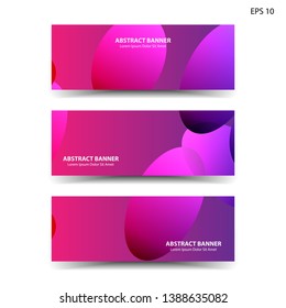 Abstract colorful circles background. Colorful smooth banner template - Vector
