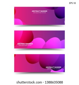 Abstract colorful circles background. Colorful smooth banner template - Vector
