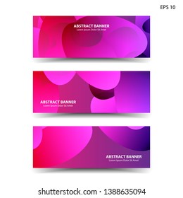 Abstract colorful circles background. Colorful smooth banner template - Vector
