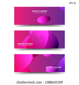 Abstract colorful circles background. Colorful smooth banner template - Vector
